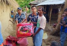 घरमा च्यापिएर मृत्यु भएका परिवारलाई शसस्त्र प्रहरीद्धारा राहत प्रदान